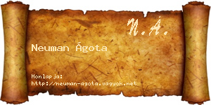 Neuman Ágota névjegykártya